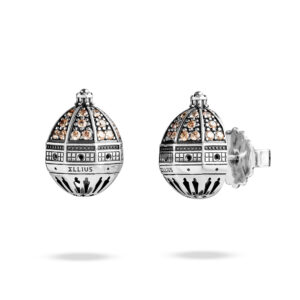 brunellischi florence women's silver ellius dome earrings