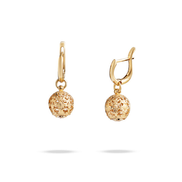 baroque basket gold-plated silver ellius women's earrings