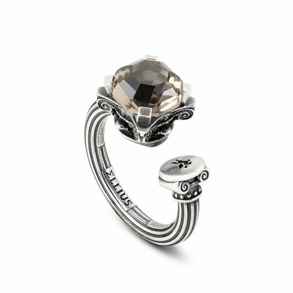 Anello Colonna Capitello Argento Donna gioielli Ellius