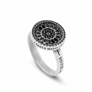 Ring Rosette Man San Rufino L'Aquila silver jewelry ellius