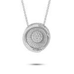 Colosseum Rome necklace with stones Rhodium silver jewelry