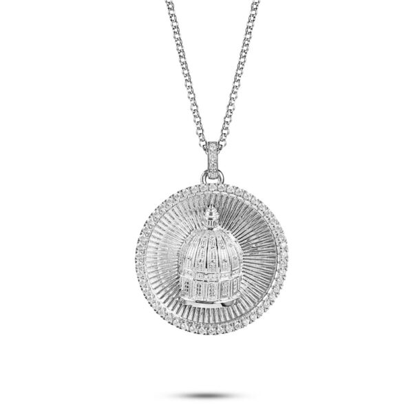 Collana Cupola Luce di San Pietro Roma Rodio gioielli argento