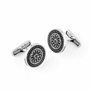 Cufflinks Stone-free Rosette San Rufino Assisi Men's Silver Jewelry Ellius