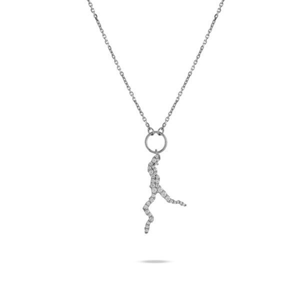 collana ramo del lago di como rodio con pietre bianche donna argento gioielli ellius