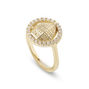 Anello Giubilo Cupola Firenze Dorato gioielli argento ellius