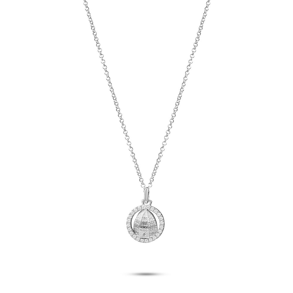 Collana Giubilo Cupola di Firenze argento rodio gioielli ellius