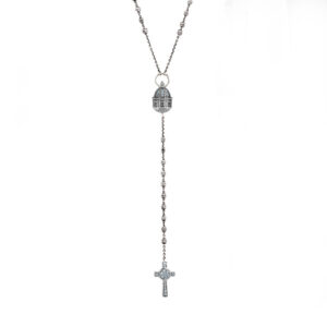 Collana Rosario Santa Maria Assunta Palermo e Croce Natività gioiello argento ellius
