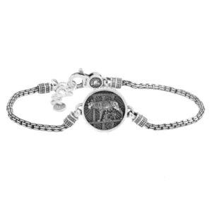 bracciale argento lupa capitolina uomo gioielli argento ellius