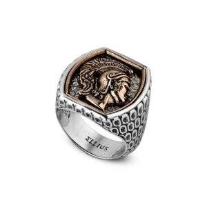 Anello Chevalier Lavorato Elmo Romano Donna Gioielli Argento Ellius