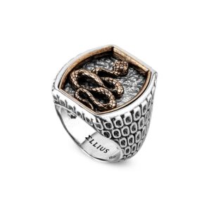 Anello Chevalier Lavorato Serpente Donna Gioielli Argento Ellius