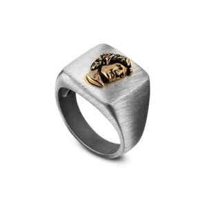 Anello Chevalier Virtus Michelangelo Uomo Gioielli Argento Ellius