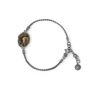 Bracciale Elmo Romano Ovale Uomo Gioielli Argento Ellius