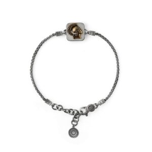 Bracciale Elmo Romano Quadrato Uomo Gioielli Argento Ellius