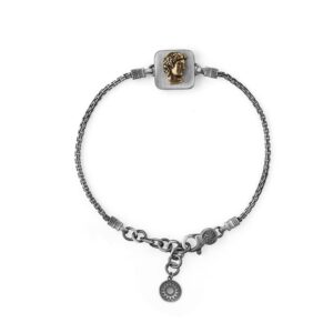Bracciale Virtus Michelangelo Quadrato Uomo Gioielli Argento Ellius