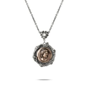 Collana Sigillo Grande Virtus Michelangelo Donna Argento Gioielli Ellius