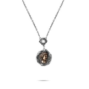 Collana Sigillo Piccolo Virtus Michelangelo Donna Argento Gioielli Ellius