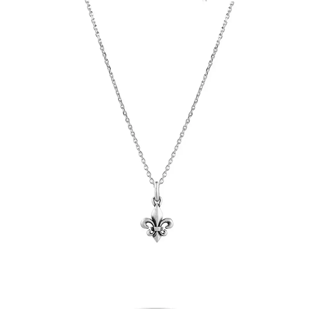 Collana donna in argento con ciondolo a forma di giglio